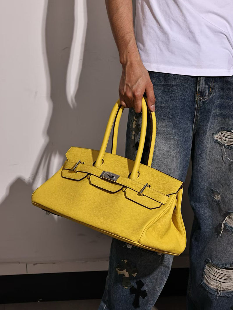 エルメス ショルダーバーキン42の通販 HERMES ショルダーバーキン42 ライム トゴ シルバー金具 H044160CK9R エルメス ショルダーバーキン - 画像 (4)