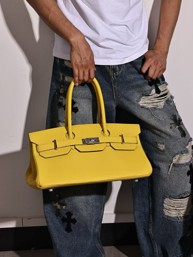 エルメス ショルダーバーキン42の通販 HERMES ショルダーバーキン42 ライム トゴ シルバー金具 H044160CK9R エルメス ショルダーバーキン - 画像 (3)