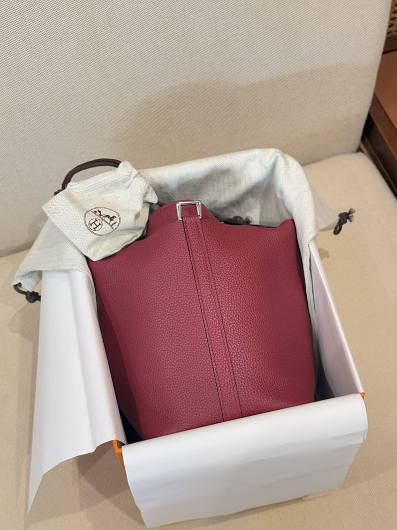 エルメス ピコタン18の通販 HERMES ピコタンロックPM ルージュグレナ トリヨンクレマンス シルバー金具 H056289CKK1 エルメス ピコタン PM - 画像 (6)