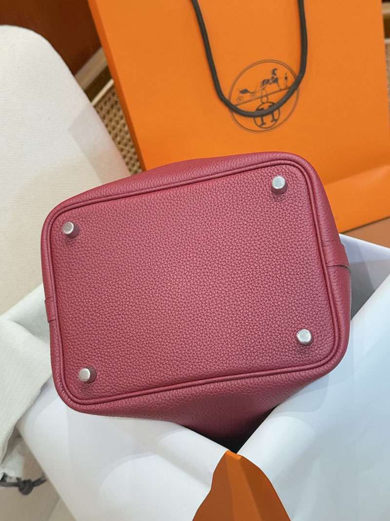 エルメス ピコタン18の通販 HERMES ピコタンロックPM ルージュグレナ トリヨンクレマンス シルバー金具 H056289CKK1 エルメス ピコタン PM - 画像 (5)
