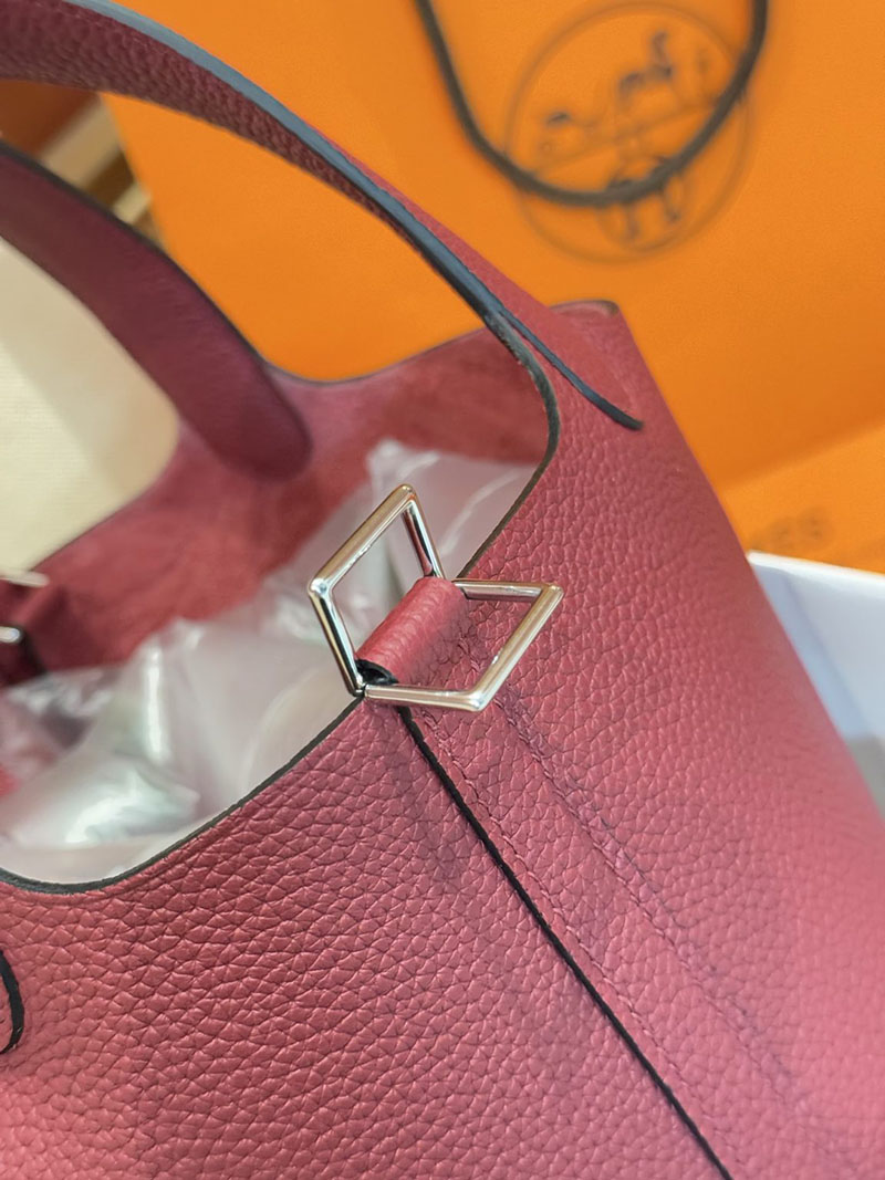 エルメス ピコタン18の通販 HERMES ピコタンロックPM ルージュグレナ トリヨンクレマンス シルバー金具 H056289CKK1 エルメス ピコタン PM - 画像 (3)