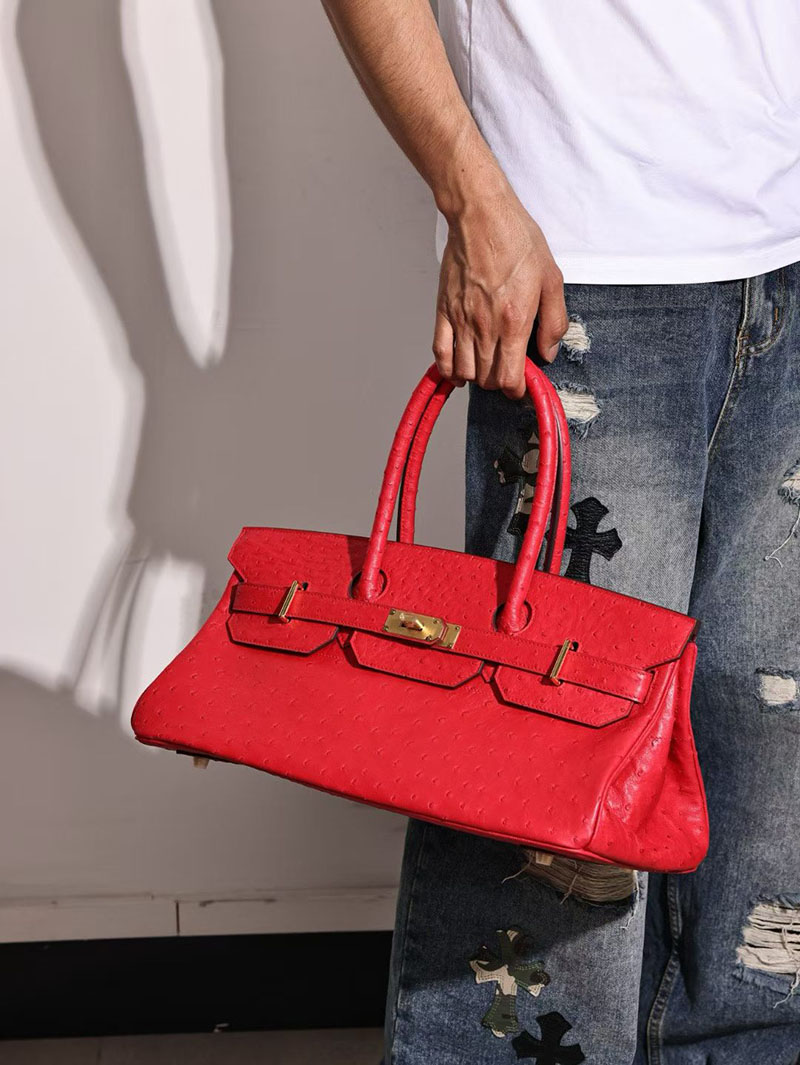 エルメス ショルダーバーキン42の通販 HERMES ショルダーバーキン42 ルージュヴィフ オーストリッチ ゴールド金具 H044163CC53 バーキン メンズ 値段 - 画像 (4)