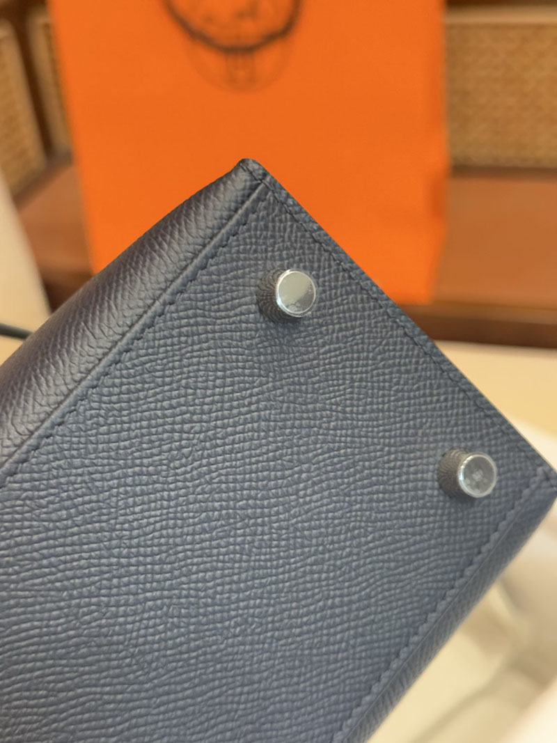 エルメス ケリー 25の通販 HERMES ケリー25 外縫い ブルーニュイ ヴォーエプソン シルバー金具 H041000CK2Z ケリー25 外縫い - 画像 (4)