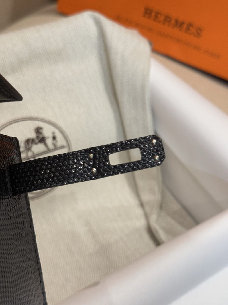 エルメス ケリーミニの通販 HERMES ケリーミニ2 外縫い 黒 ブラック リザード シルバー金具 H071333CK89 エルメス ケリーミニ - 画像 (3)