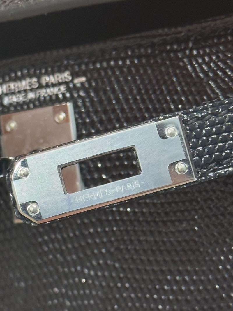 エルメス ケリーミニの通販 HERMES ケリーミニ2 外縫い 黒 ブラック リザード シルバー金具 H071333CK89 エルメス ケリーミニ - 画像 (10)