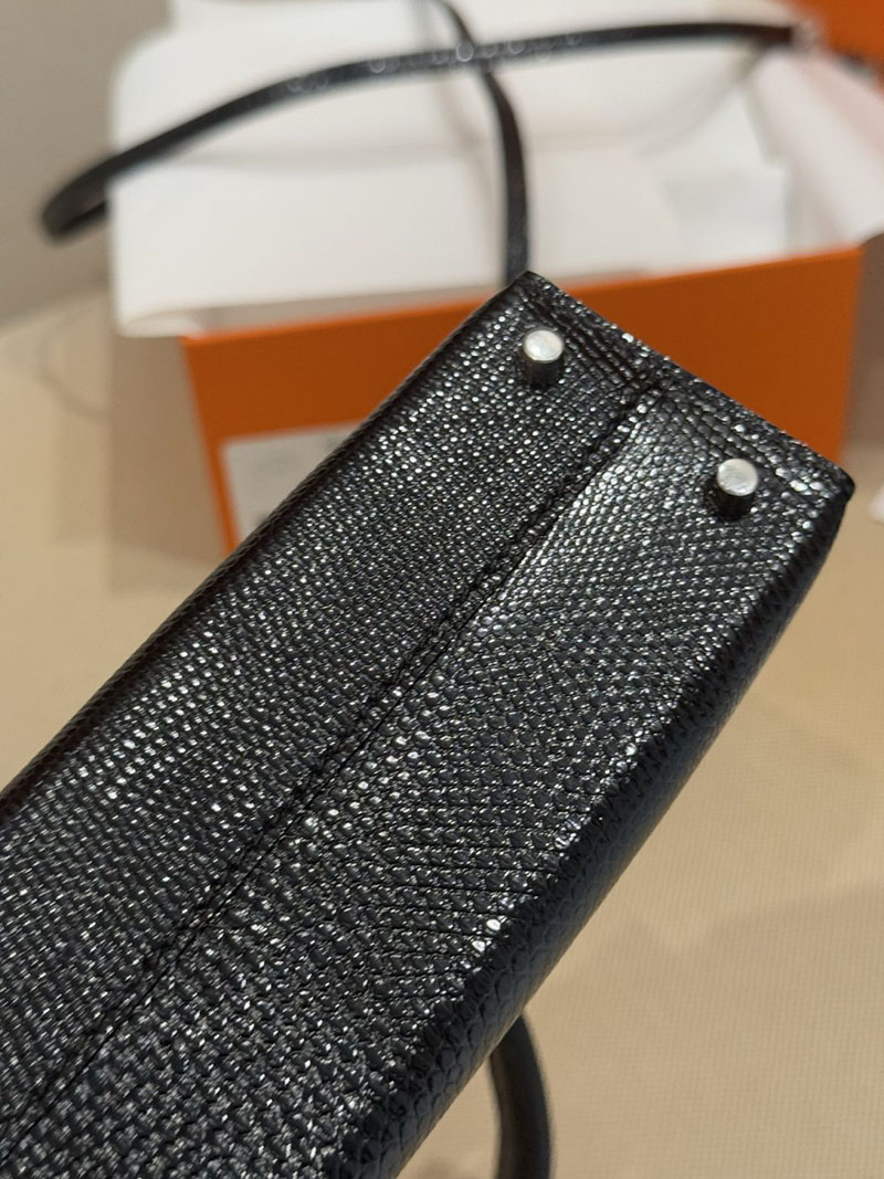 エルメス ケリーミニの通販 HERMES ケリーミニ2 外縫い 黒 ブラック リザード シルバー金具 H071333CK89 エルメス ケリーミニ - 画像 (6)