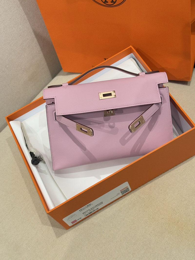 エルメス ポシェットケリーの通販 HERMES ポシェットケリー モーヴペール スイフト シルバー金具 H084047CC09 エルメス ケリー ピンク - 画像 (11)