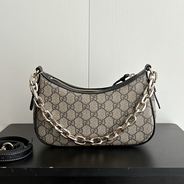 グッチ直営アウトレット店 GUCCI GGエンブレム スモール ショルダーバッグ ベージュ ブラック 847447 FAD6L 9741 グッチ ミニ ショルダー アウトレット - 画像 (6)