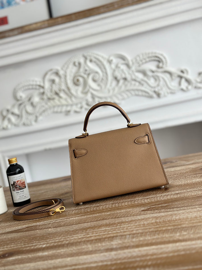 エルメス ミニケリーの定価 HERMES ケリーミニ2 チャイ ヴォーエプソン ゴールド金具 H073663CC0M エルメス バッグ 新作 - 画像 (9)