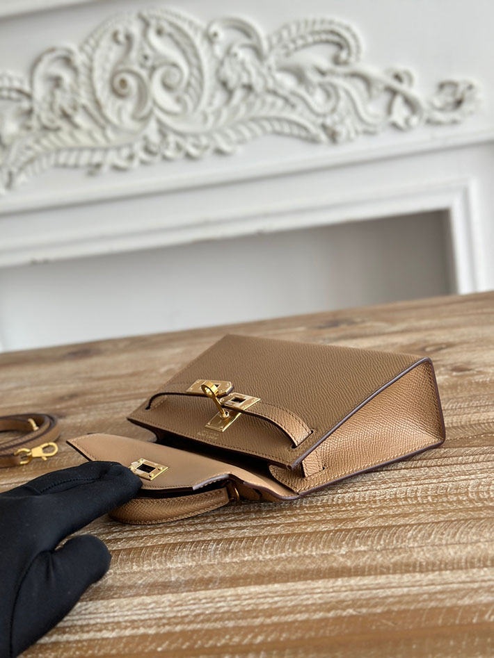 エルメス ミニケリーの定価 HERMES ケリーミニ2 チャイ ヴォーエプソン ゴールド金具 H073663CC0M エルメス バッグ 新作 - 画像 (5)