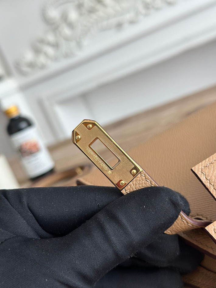 エルメス ミニケリーの定価 HERMES ケリーミニ2 チャイ ヴォーエプソン ゴールド金具 H073663CC0M エルメス バッグ 新作 - 画像 (3)
