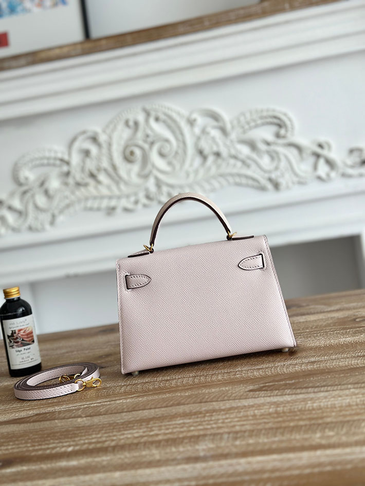 エルメス ミニケリーの定価 HERMES ケリーミニ2 モーヴペール ヴォーエプソン ゴールド金具 H073663CC09 エルメス バッグ レディース - 画像 (9)