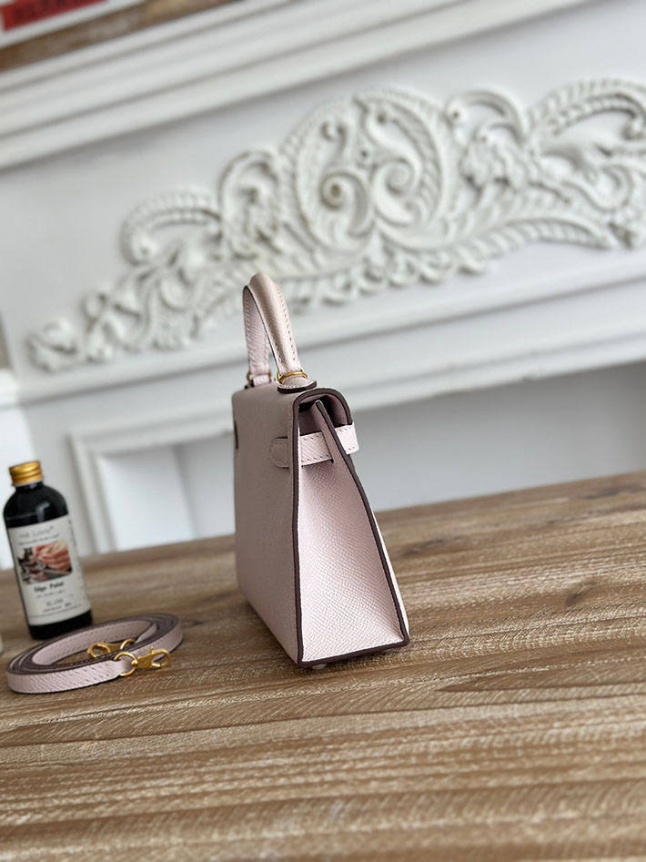 エルメス ミニケリーの定価 HERMES ケリーミニ2 モーヴペール ヴォーエプソン ゴールド金具 H073663CC09 エルメス バッグ レディース - 画像 (8)