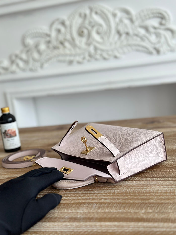 エルメス ミニケリーの定価 HERMES ケリーミニ2 モーヴペール ヴォーエプソン ゴールド金具 H073663CC09 エルメス バッグ レディース - 画像 (6)
