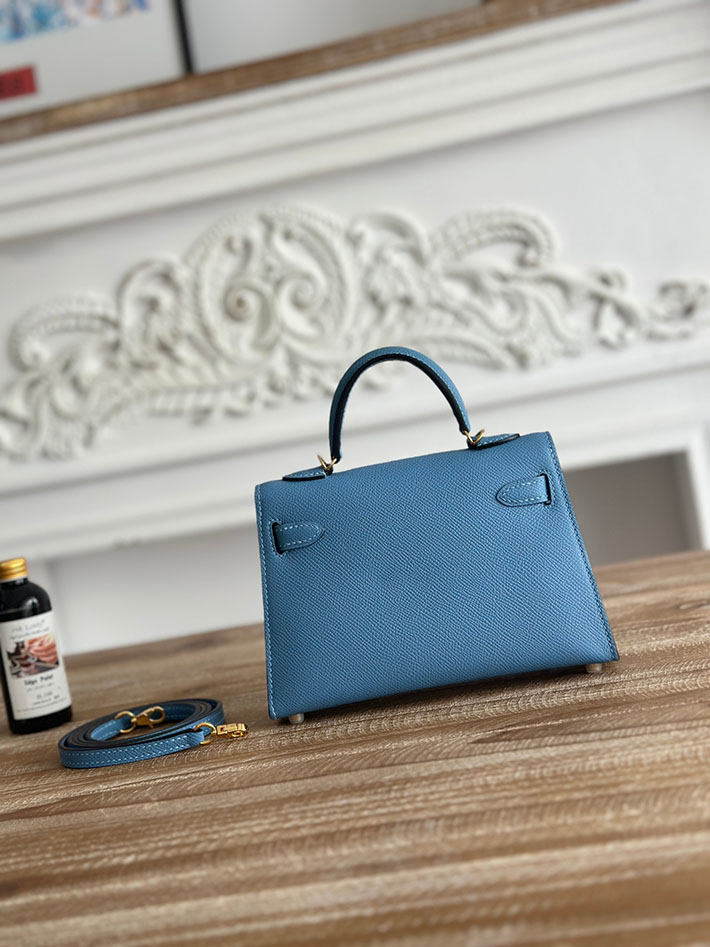 エルメス ミニケリーの定価 HERMES ケリーミニ2 シエル ヴォーエプソン ゴールド金具 H073663CC7G エルメス ショルダーバッグ 種類 - 画像 (8)