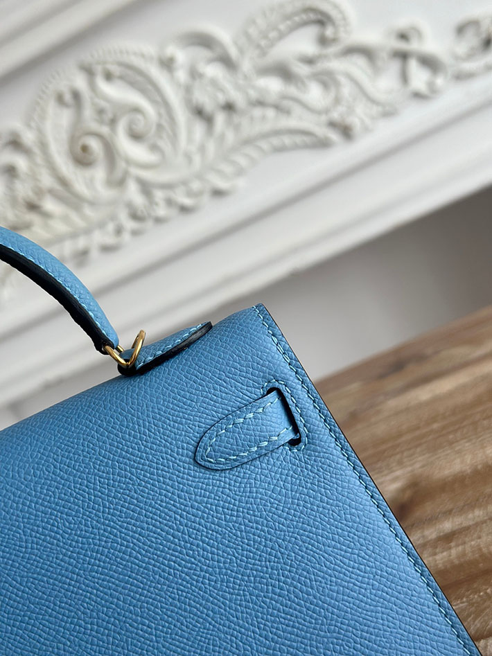 エルメス ミニケリーの定価 HERMES ケリーミニ2 シエル ヴォーエプソン ゴールド金具 H073663CC7G エルメス ショルダーバッグ 種類 - 画像 (6)