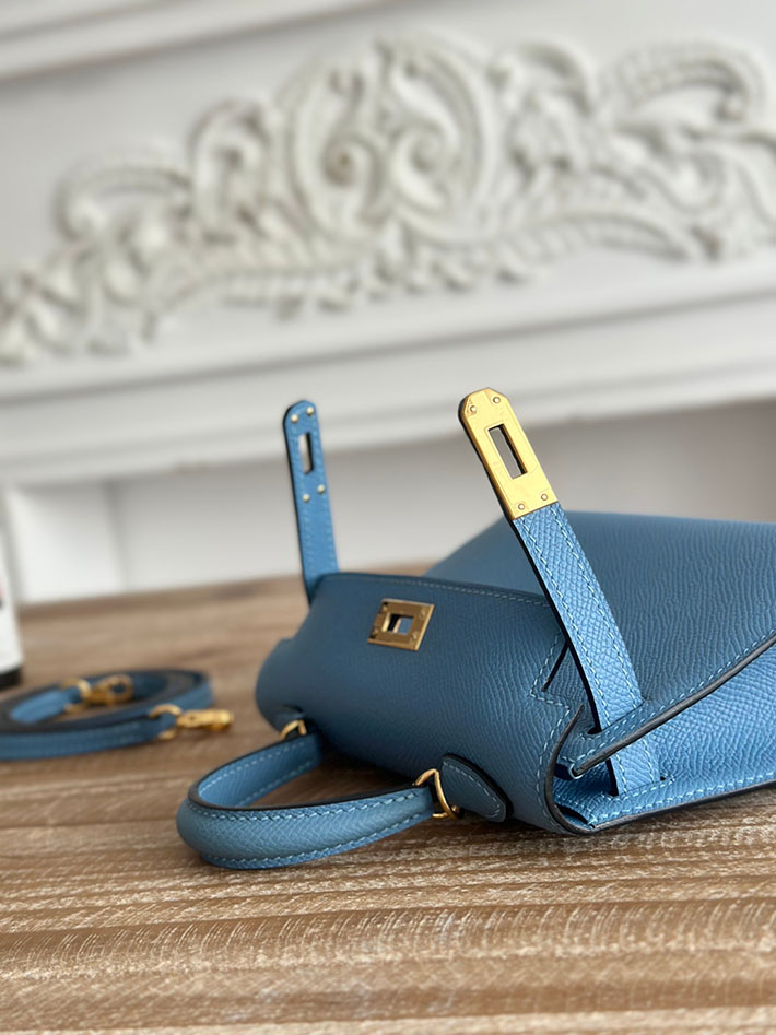 エルメス ミニケリーの定価 HERMES ケリーミニ2 シエル ヴォーエプソン ゴールド金具 H073663CC7G エルメス ショルダーバッグ 種類 - 画像 (5)