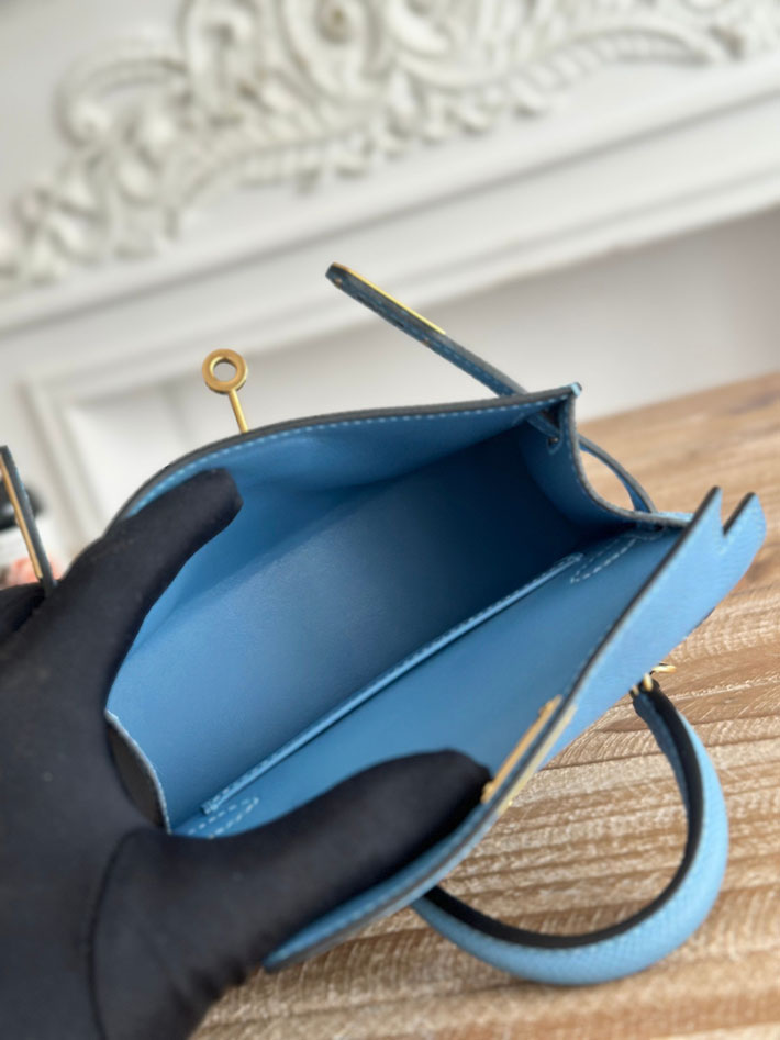 エルメス ミニケリーの定価 HERMES ケリーミニ2 シエル ヴォーエプソン ゴールド金具 H073663CC7G エルメス ショルダーバッグ 種類 - 画像 (2)
