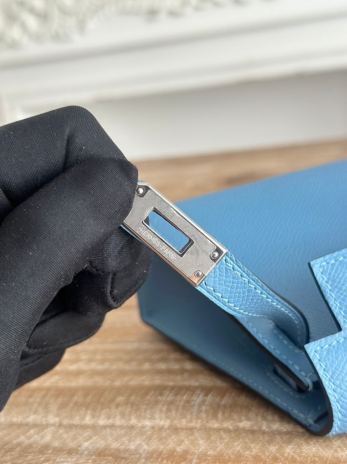 エルメス ミニケリーの定価 HERMES ケリーミニ2 シエル ヴォーエプソン シルバー金具 H073663CK7G エルメス ショルダーバッグ ミニ - 画像 (4)