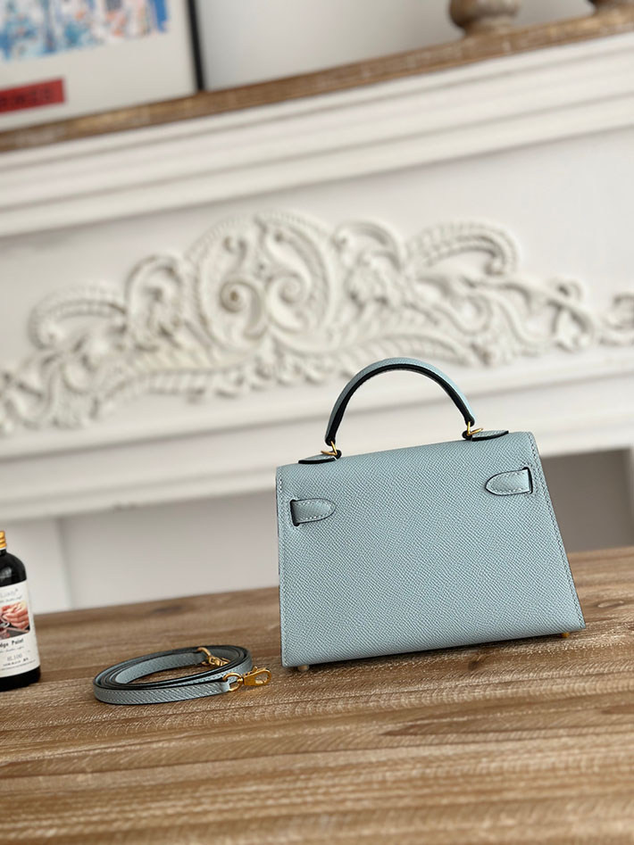 エルメス ミニケリーの定価 HERMES ケリーミニ2 アズール ヴォーエプソン ゴールド金具 H073663CC7R エルメス ショルダーバッグ 新作 - 画像 (8)