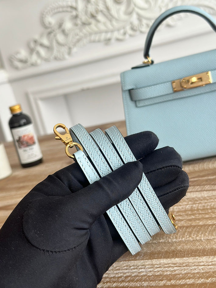 エルメス ミニケリーの定価 HERMES ケリーミニ2 アズール ヴォーエプソン ゴールド金具 H073663CC7R エルメス ショルダーバッグ 新作 - 画像 (6)