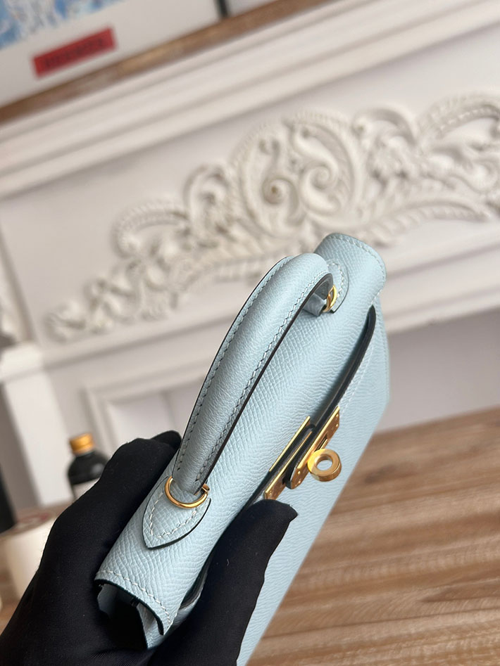 エルメス ミニケリーの定価 HERMES ケリーミニ2 アズール ヴォーエプソン ゴールド金具 H073663CC7R エルメス ショルダーバッグ 新作 - 画像 (5)