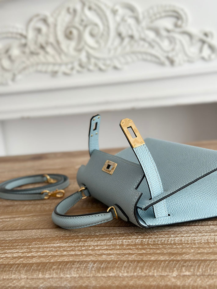 エルメス ミニケリーの定価 HERMES ケリーミニ2 アズール ヴォーエプソン ゴールド金具 H073663CC7R エルメス ショルダーバッグ 新作 - 画像 (4)