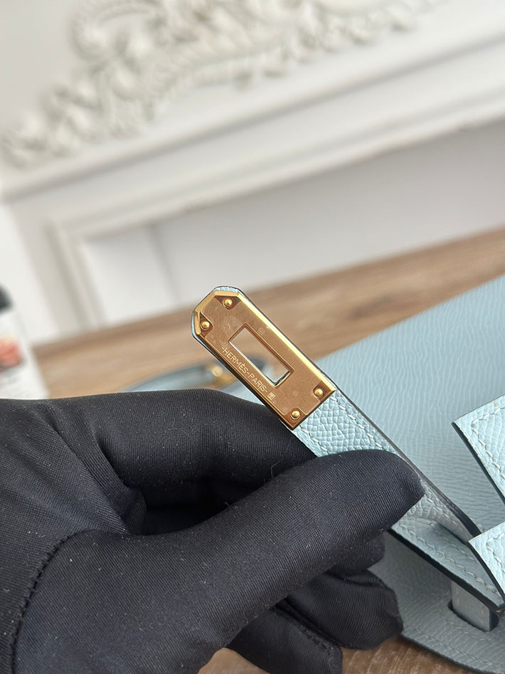 エルメス ミニケリーの定価 HERMES ケリーミニ2 アズール ヴォーエプソン ゴールド金具 H073663CC7R エルメス ショルダーバッグ 新作 - 画像 (3)