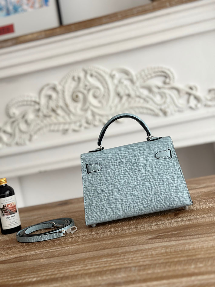 エルメス ミニケリーの定価 HERMES ケリーミニ2 アズール ヴォーエプソン シルバー金具 H073663CK7R レディース エルメス ショルダーバッグ - 画像 (8)