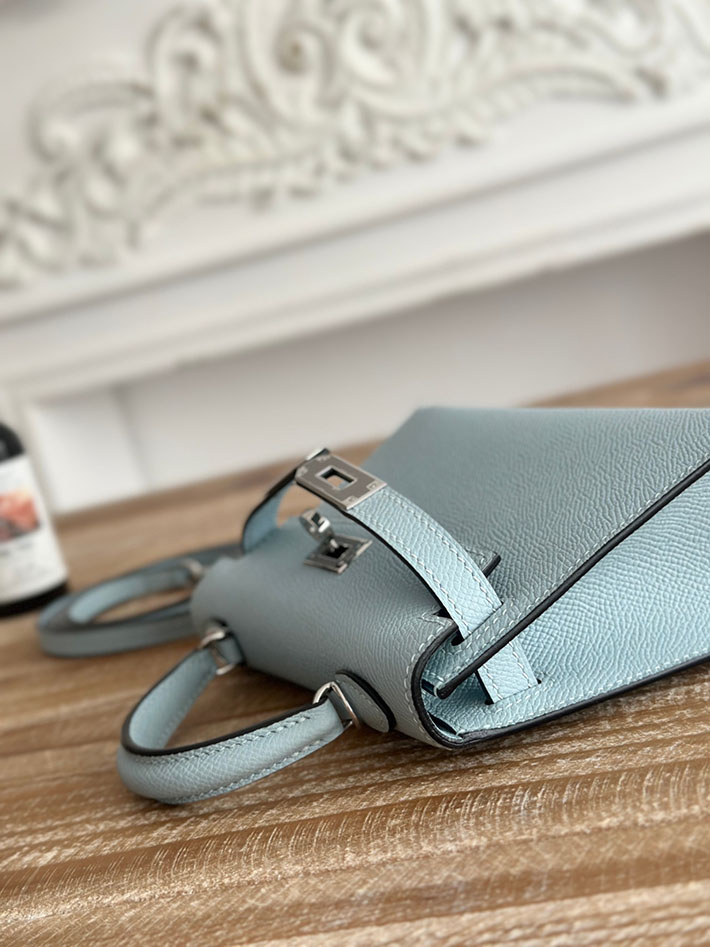 エルメス ミニケリーの定価 HERMES ケリーミニ2 アズール ヴォーエプソン シルバー金具 H073663CK7R レディース エルメス ショルダーバッグ - 画像 (5)