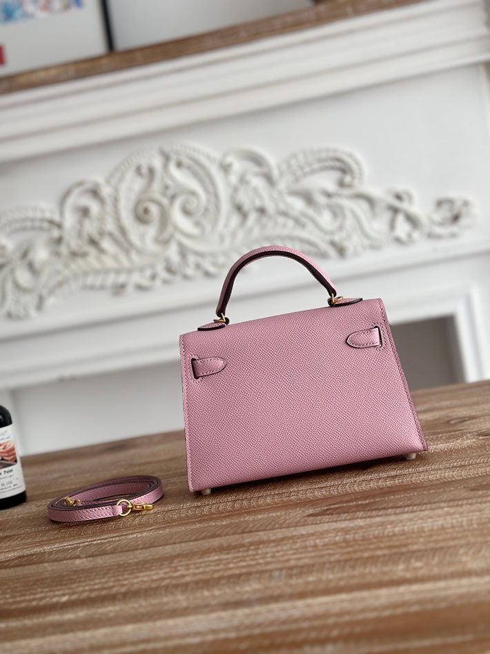 エルメス ミニケリーの定価 HERMES ケリーミニ2 モーヴシルベストル ヴォーエプソン ゴールド金具 H073663CCX9 エルメス ショルダーバッグ 公式 - 画像 (8)