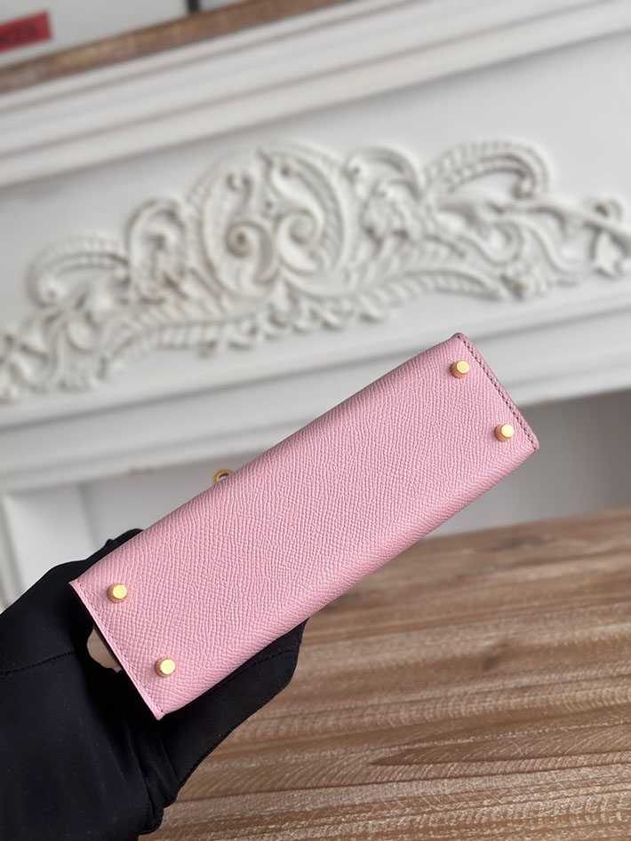 エルメス ミニケリーの定価 HERMES ケリーミニ2 モーヴシルベストル ヴォーエプソン ゴールド金具 H073663CCX9 エルメス ショルダーバッグ 公式 - 画像 (7)