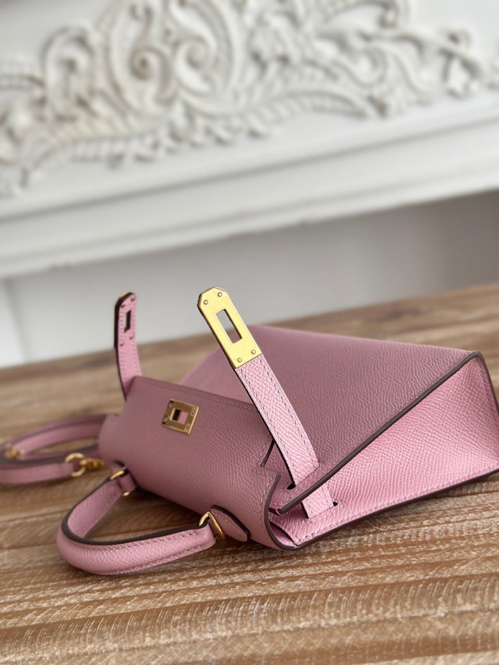 エルメス ミニケリーの定価 HERMES ケリーミニ2 モーヴシルベストル ヴォーエプソン ゴールド金具 H073663CCX9 エルメス ショルダーバッグ 公式 - 画像 (6)