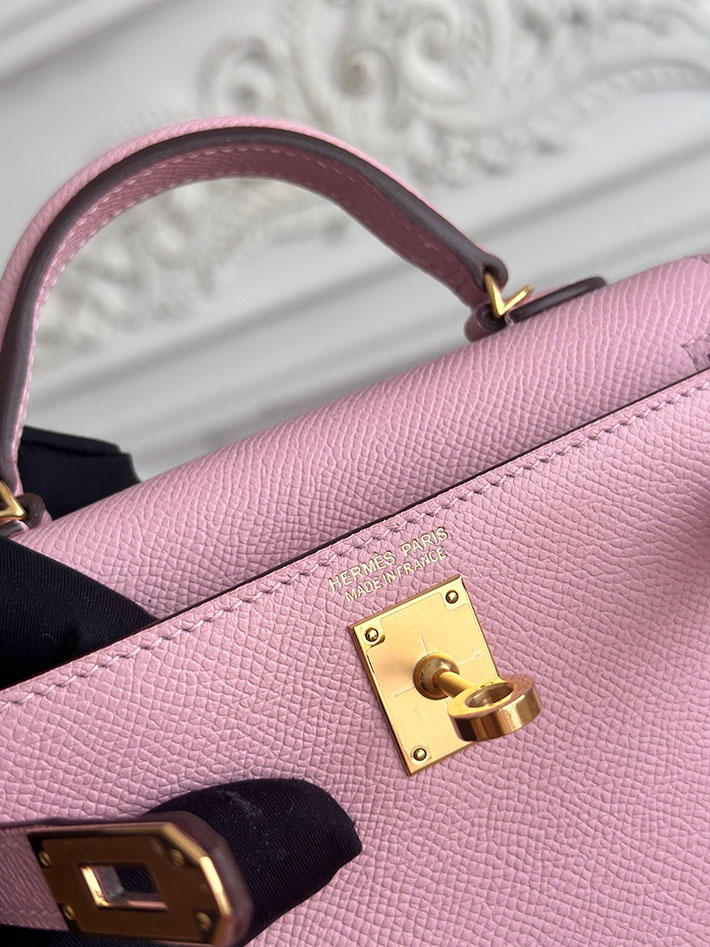 エルメス ミニケリーの定価 HERMES ケリーミニ2 モーヴシルベストル ヴォーエプソン ゴールド金具 H073663CCX9 エルメス ショルダーバッグ 公式 - 画像 (4)
