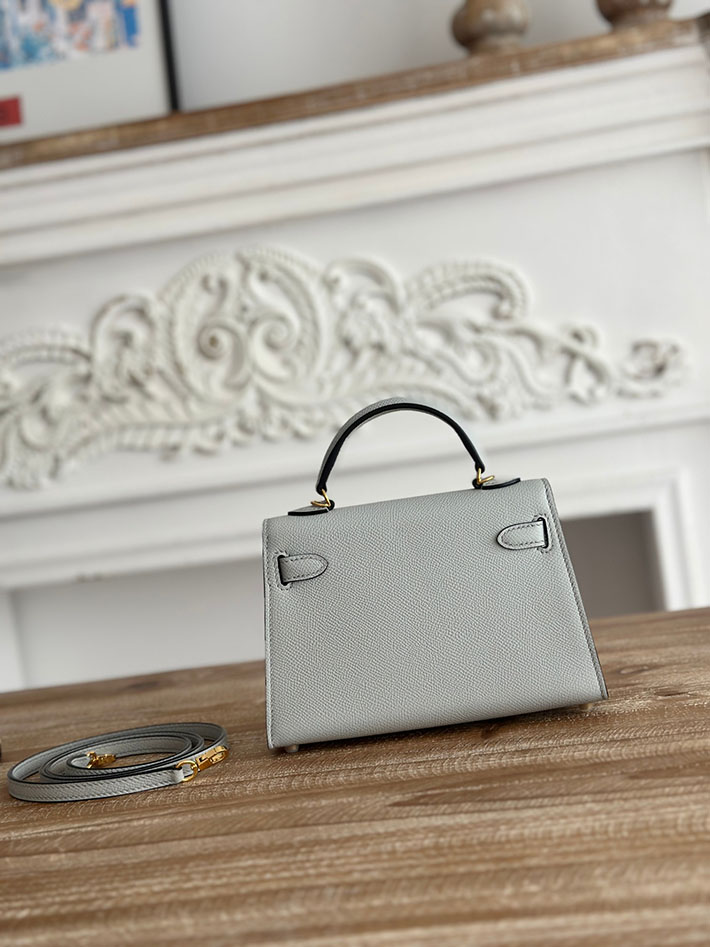 エルメス ミニケリーの定価 HERMES ケリーミニ2 ブルーペール ヴォーエプソン ゴールド金具 H073663CC08 レディース エルメス 斜 めがけ 新作 - 画像 (8)