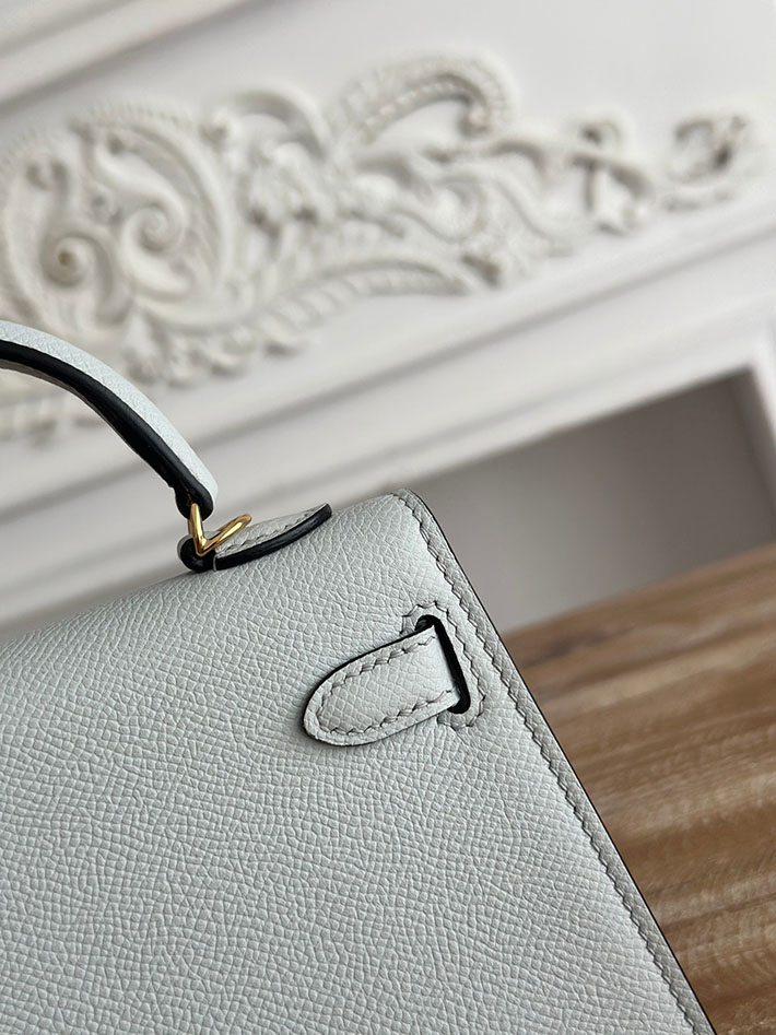 エルメス ミニケリーの定価 HERMES ケリーミニ2 ブルーペール ヴォーエプソン ゴールド金具 H073663CC08 レディース エルメス 斜 めがけ 新作 - 画像 (6)