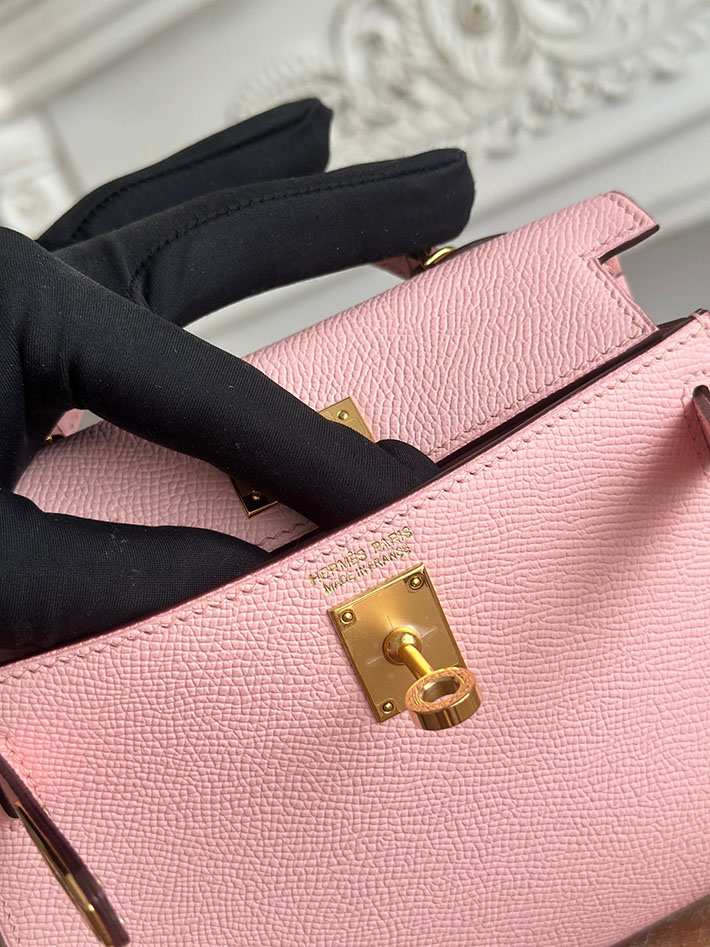 エルメス ミニケリーの定価 HERMES ケリーミニ2 ローズサクラ ヴォーエプソン ゴールド金具 H073663CC3Q エルメス ミニ バッグ 値段 - 画像 (4)