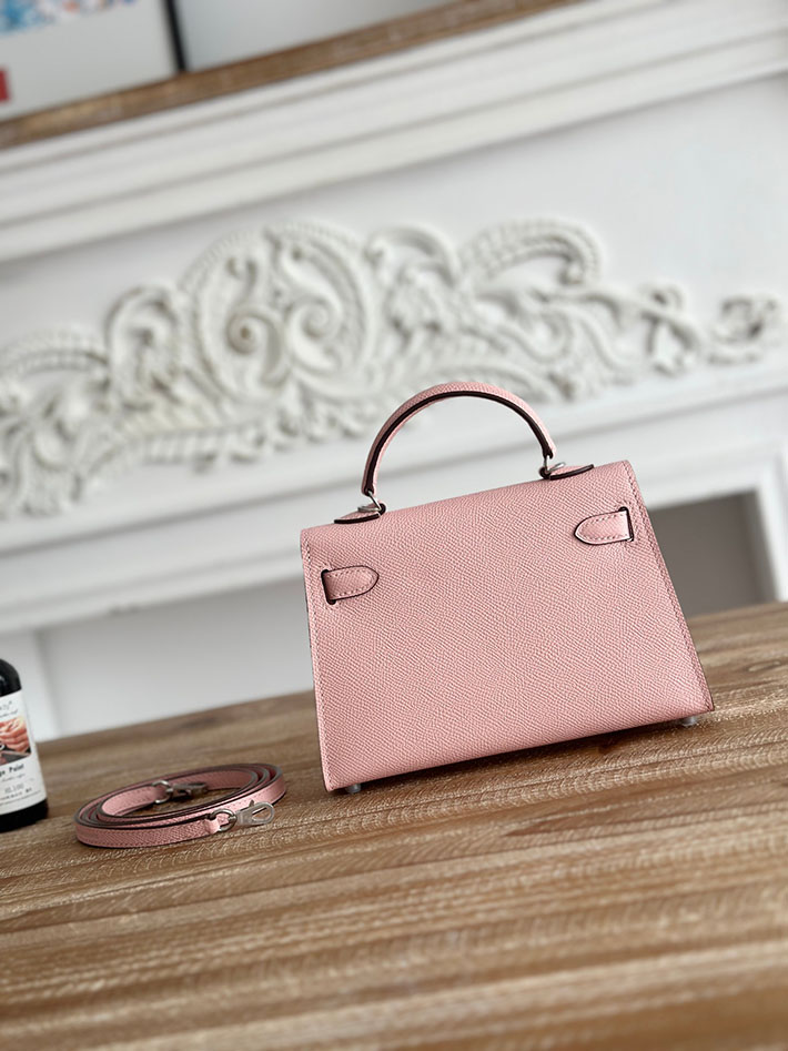 エルメス ミニケリーの定価 HERMES ケリーミニ2 ローズサクラ ヴォーエプソン シルバー金具 H073663CK3Q エルメス ミニバッグ レディース - 画像 (8)