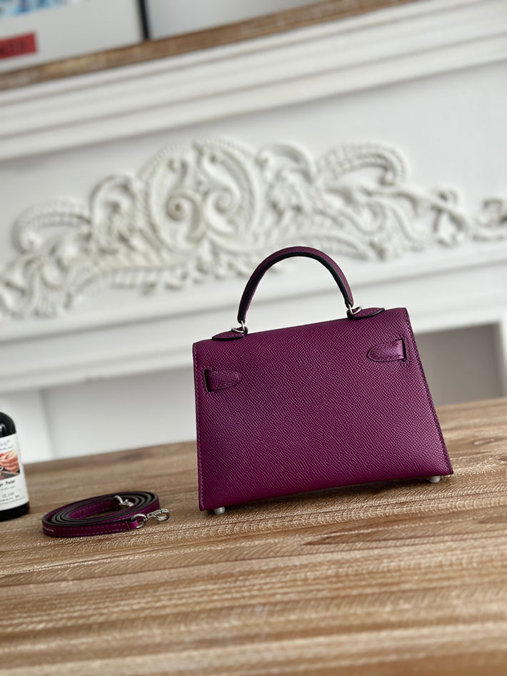 エルメス ミニケリーの定価 HERMES ケリーミニ2 アネモネ ヴォーエプソン シルバー金具 H073663CKP9 エルメス ミニケリー 2 値段 - 画像 (8)