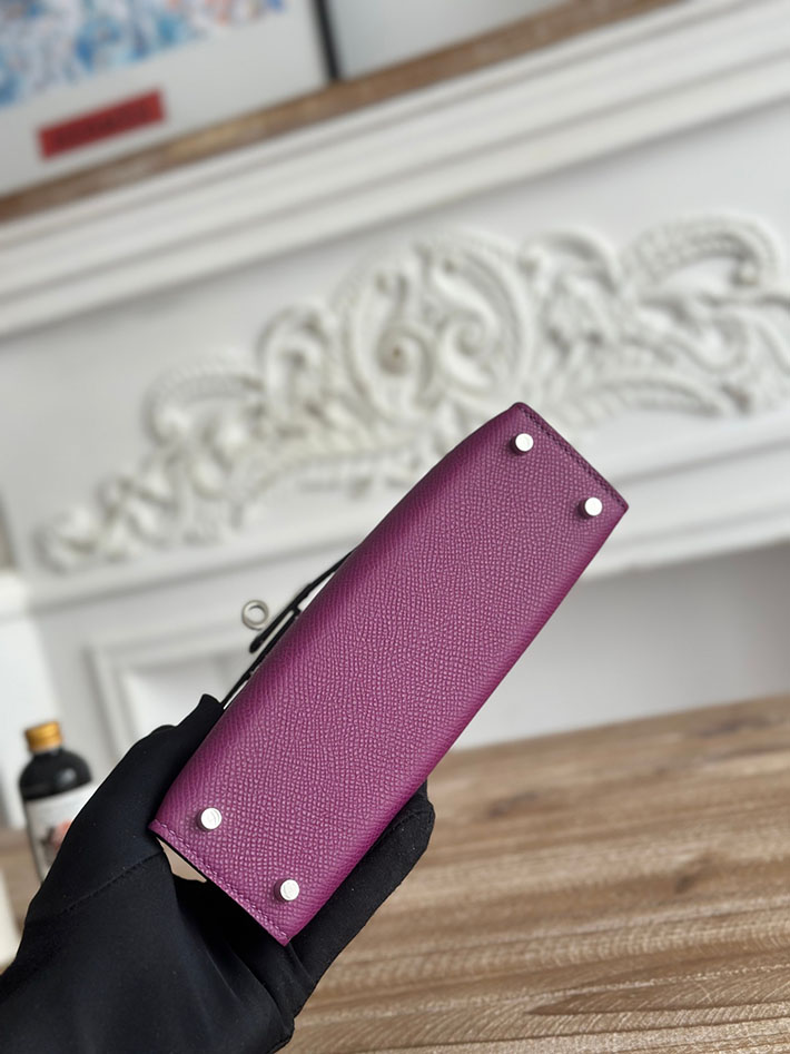 エルメス ミニケリーの定価 HERMES ケリーミニ2 アネモネ ヴォーエプソン シルバー金具 H073663CKP9 エルメス ミニケリー 2 値段 - 画像 (7)