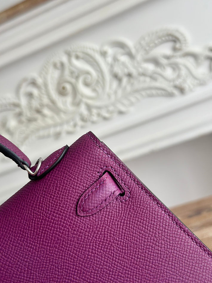 エルメス ミニケリーの定価 HERMES ケリーミニ2 アネモネ ヴォーエプソン シルバー金具 H073663CKP9 エルメス ミニケリー 2 値段 - 画像 (6)