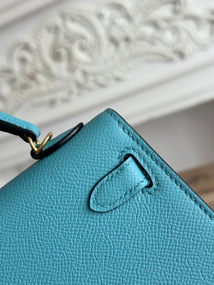 エルメス ミニバッグの定価 HERMES ケリーミニ2 ブルードノール ヴォーエプソン ゴールド金具 H073663CCP3 エルメスケリーミニバッグ - 画像 (5)