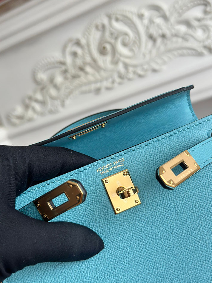 エルメス ミニバッグの定価 HERMES ケリーミニ2 ブルードノール ヴォーエプソン ゴールド金具 H073663CCP3 エルメスケリーミニバッグ - 画像 (4)