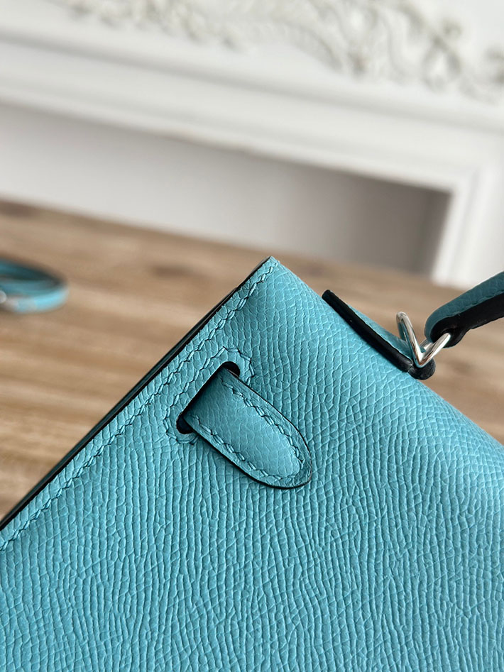 エルメス ミニバッグの定価 HERMES ケリーミニ2 ブルードノール ヴォーエプソン シルバー金具 H073663CKP3 エルメスミニバッグレディース - 画像 (5)