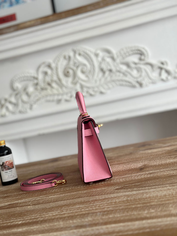 エルメス ミニバッグの定価 HERMES ケリーミニ2 ピンク ヴォーエプソン ゴールド金具 H073663CC5P エルメス バッグミニケリー - 画像 (9)