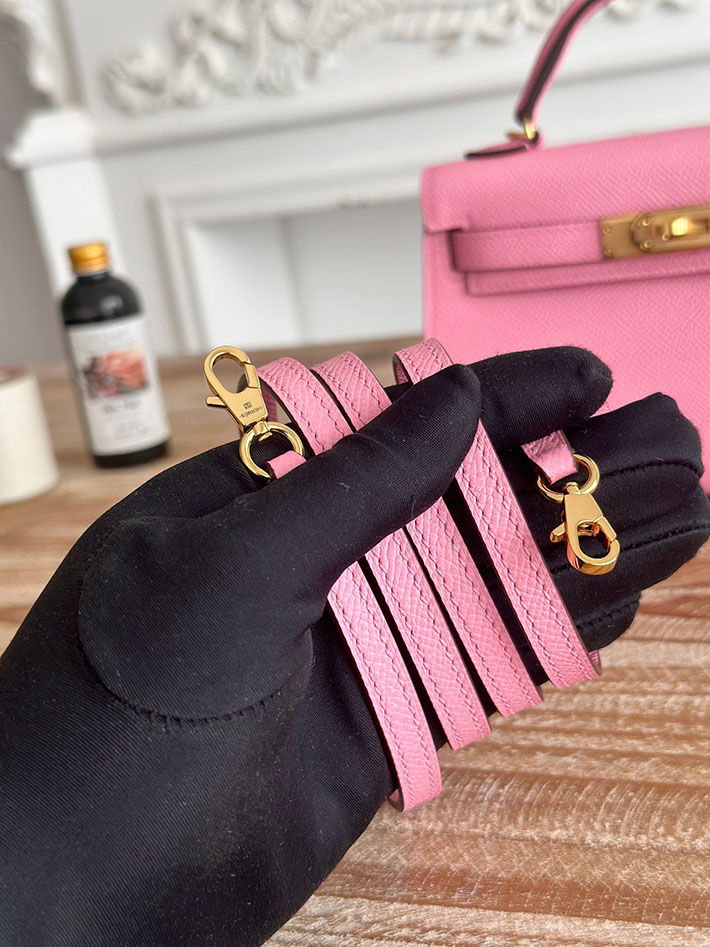 エルメス ミニバッグの定価 HERMES ケリーミニ2 ピンク ヴォーエプソン ゴールド金具 H073663CC5P エルメス バッグミニケリー - 画像 (6)