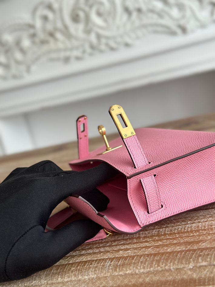 エルメス ミニバッグの定価 HERMES ケリーミニ2 ピンク ヴォーエプソン ゴールド金具 H073663CC5P エルメス バッグミニケリー - 画像 (5)