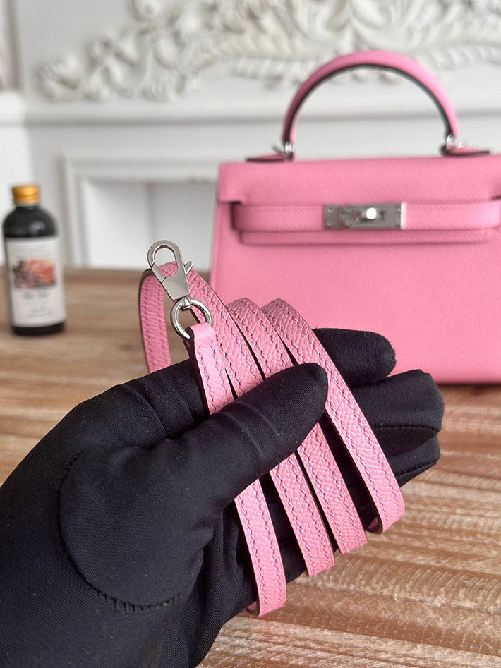 エルメス ミニバッグの定価 HERMES ケリーミニ2 ピンク ヴォーエプソン シルバー金具 H073663CK5P エルメス ショルダーバッグ 公式 - 画像 (6)