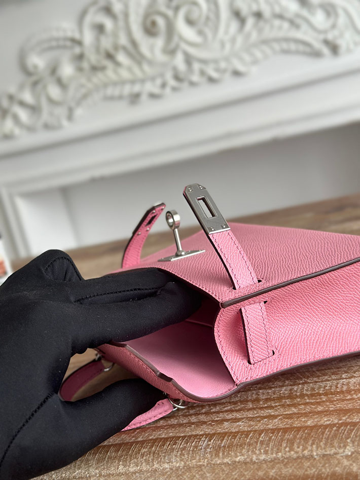 エルメス ミニバッグの定価 HERMES ケリーミニ2 ピンク ヴォーエプソン シルバー金具 H073663CK5P エルメス ショルダーバッグ 公式 - 画像 (5)