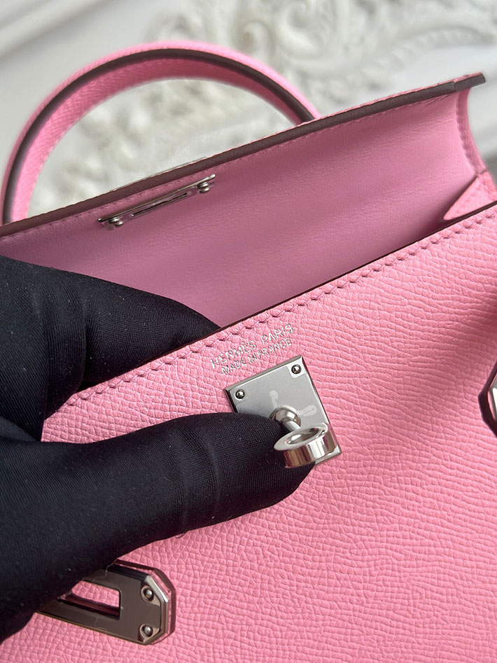 エルメス ミニバッグの定価 HERMES ケリーミニ2 ピンク ヴォーエプソン シルバー金具 H073663CK5P エルメス ショルダーバッグ 公式 - 画像 (3)